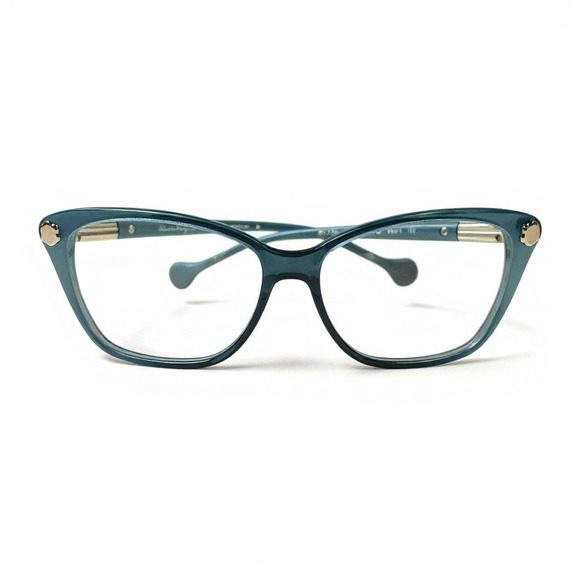 NEW Salvatore Ferragamo‎ SF2824 414 Blue Cat Eye Full Rim eyeglasses Luxury